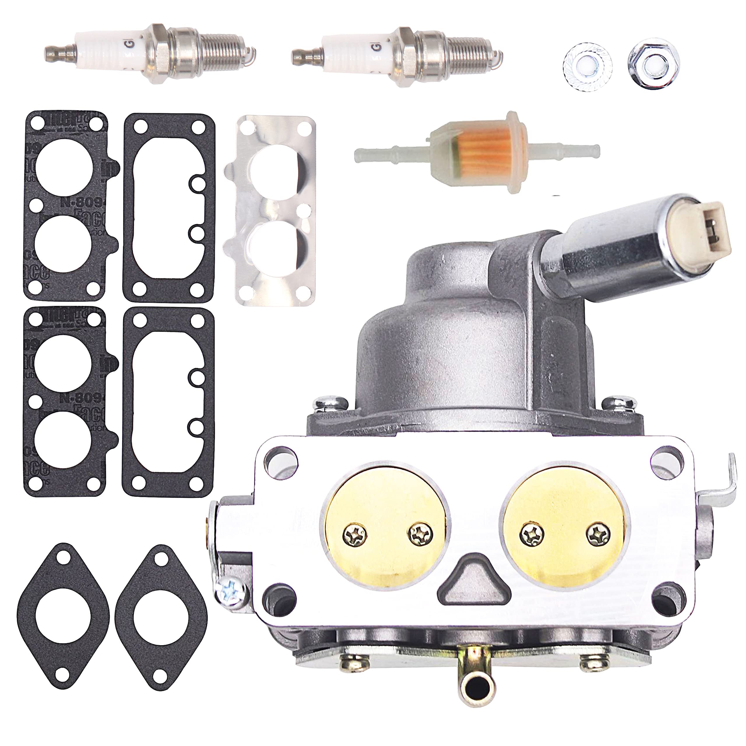 NENKUTENCarburetor 791230 405777 Carb for Briggs & Stratton V-Twin 4 Cycle 20HP 21HP 23HP 24HP 25HP Vertical Engines Manual Choke LA120 LA130 LA135 with Gasket Replace 799230 699709 499804 MIA10632