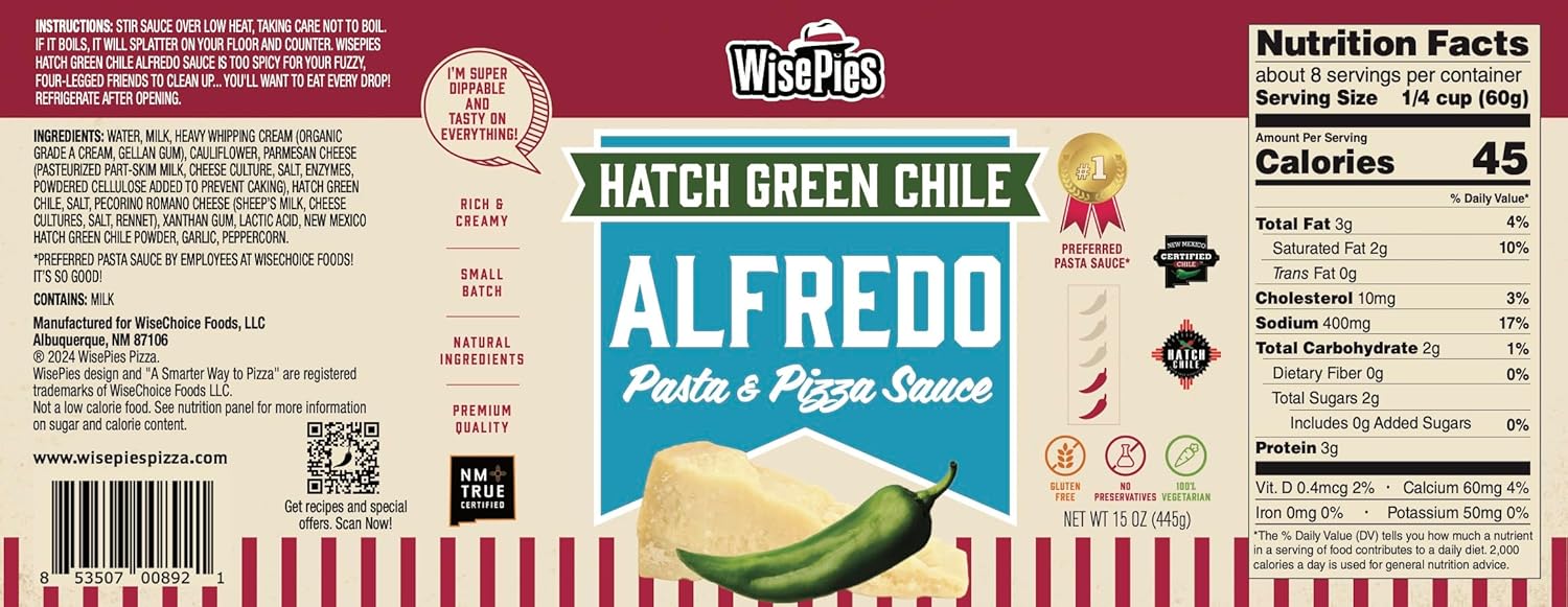 Hatch Green Chile Alfredo Sauce - 3 Pack