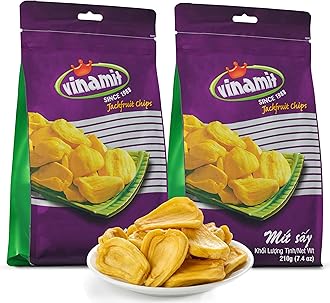 Vinamit Ripened Jackfruit Chips, Unsweetened Crunchy Jackfruit, Pack 2 of 7.4 oz Bag | Naturally Sweet & Crispy | Gluten-Free, Vegan | Healthy Fruit Snacks for Adults, Kids, Gifting, Family Share