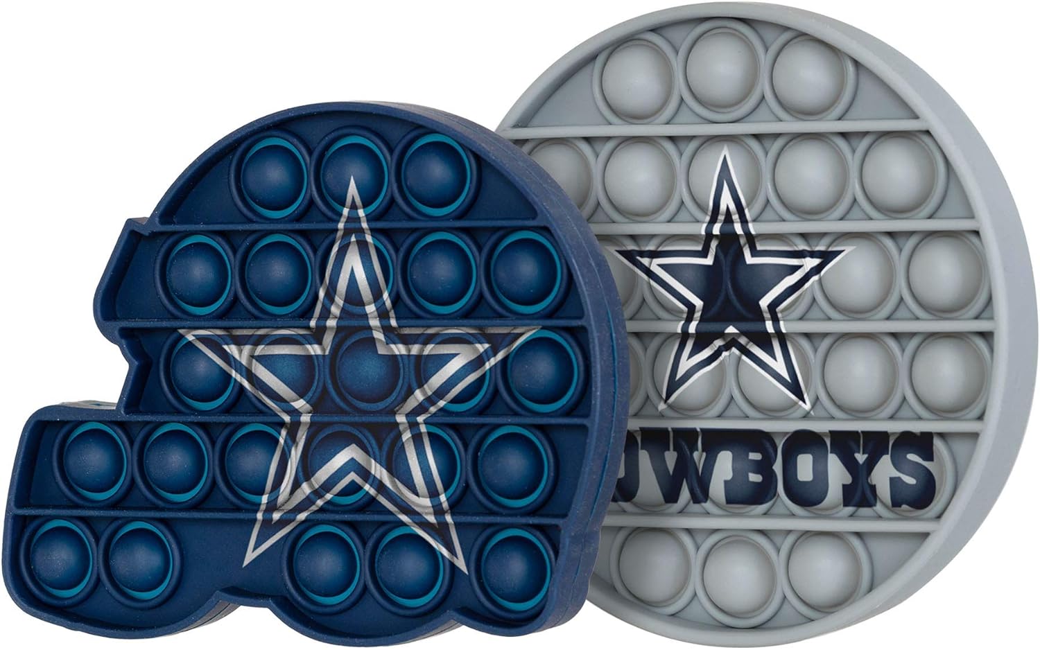 FOCO NFL Unisex-Adult Team Logo Push Pop Silicone Bubble Sensory Toy Push-Itz Fidget 2-Pack
