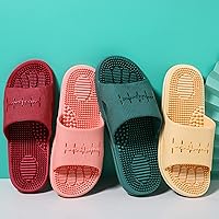 Vista 4 de Zapatos relajantes para masaje de pies, cómodas pantuflas de masaje, pantuflas antideslizantes de fondo grueso, verde, 44-45, masajeador de pies