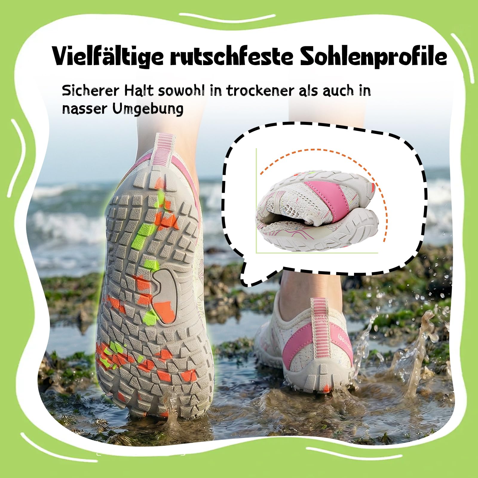 IceUnicorn Niños Barefoot Zapatillas Outdoor Trail Running Zapatillas Playa Niño Niña de Agua Escarpines Antideslizante
