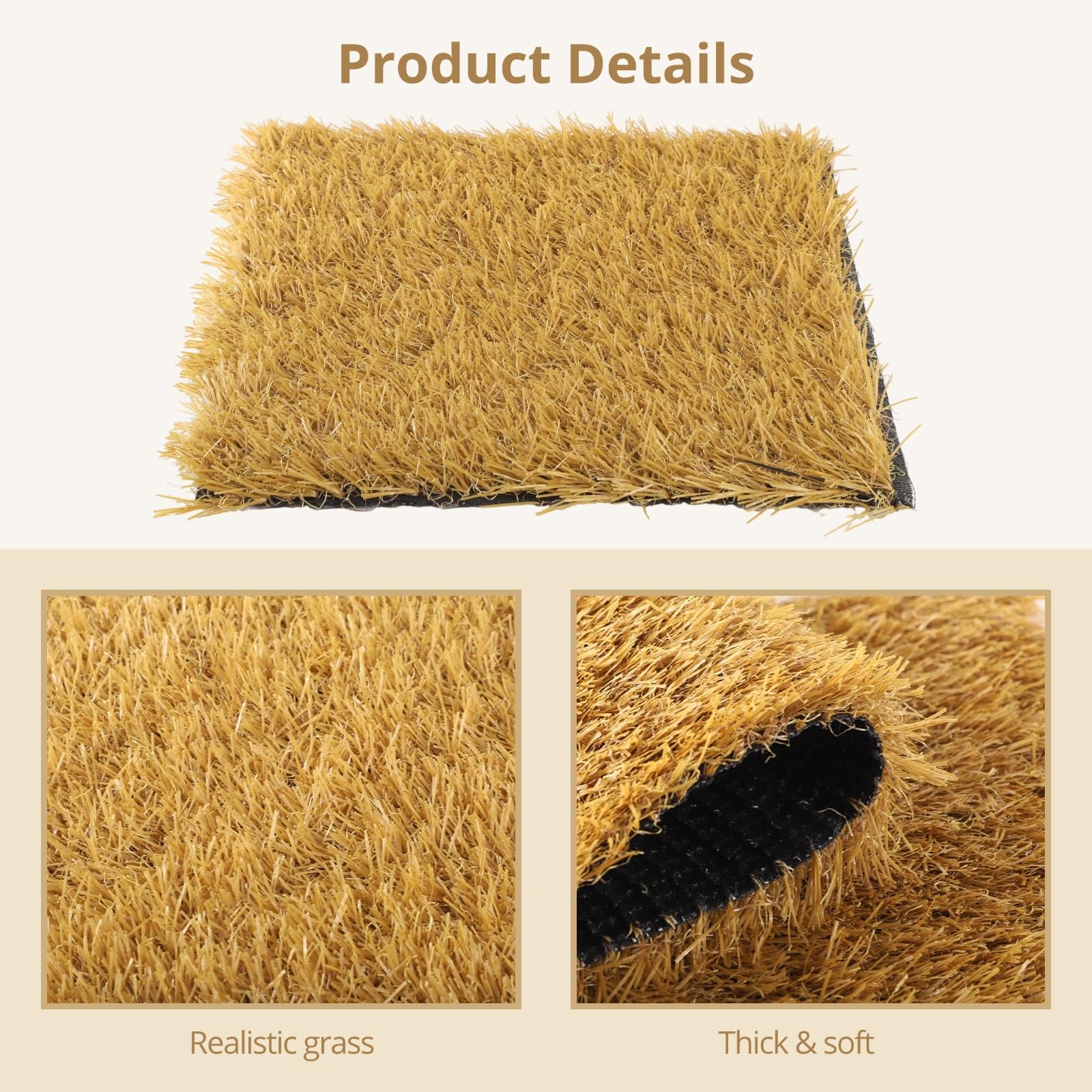 Generisch 12 almohadillas para nido de pollos, 30,5 x 30,5 cm, césped artificial, lavables, para suelo de establo, alfombra de césped para gallineros, para interior y exterior, decoración del suelo