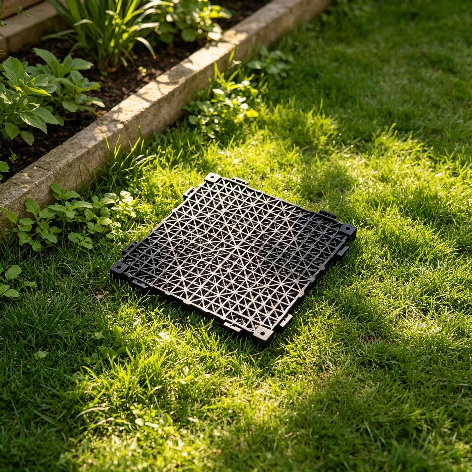 Piastrelle ad incastro per cani, per copertura della base del canile, in PVC resistente all'acqua, con parte superiore ventilata, set da 6 pezzi per uso interno