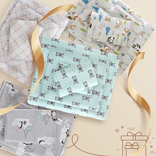 Miniatura 7 de Sleep Philosophy - Juego de sábanas True North de franela de 100% algodón, sábanas bonitas y ultrasuaves para clima frío, diseño de color rubor con