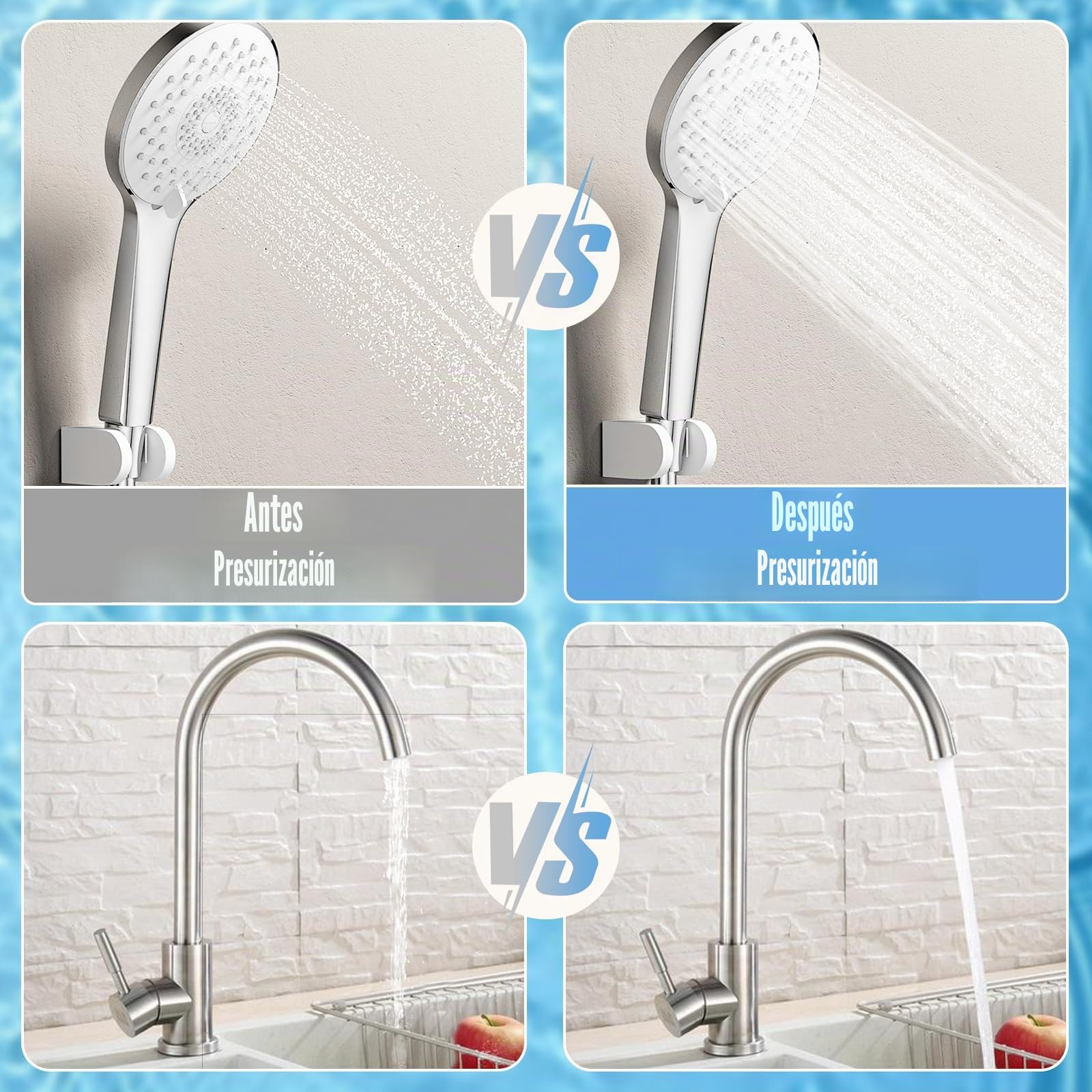 Bomba de Calefacción RS20-60/130mm para Calefacción Central y Calentadores de Agua Solar, Bomba de Circulación, Altura Máxima 6m, Funcionamiento Silencioso