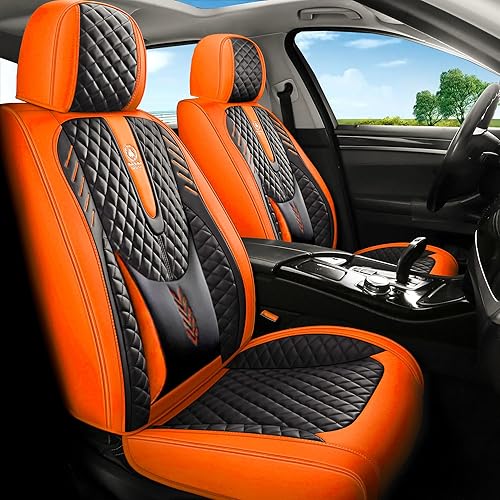Juego completo de fundas de asiento de automóvil de 5 asientos, ajuste universal, adecuado para la mayoría de automóviles, SUV, bolsas de aire