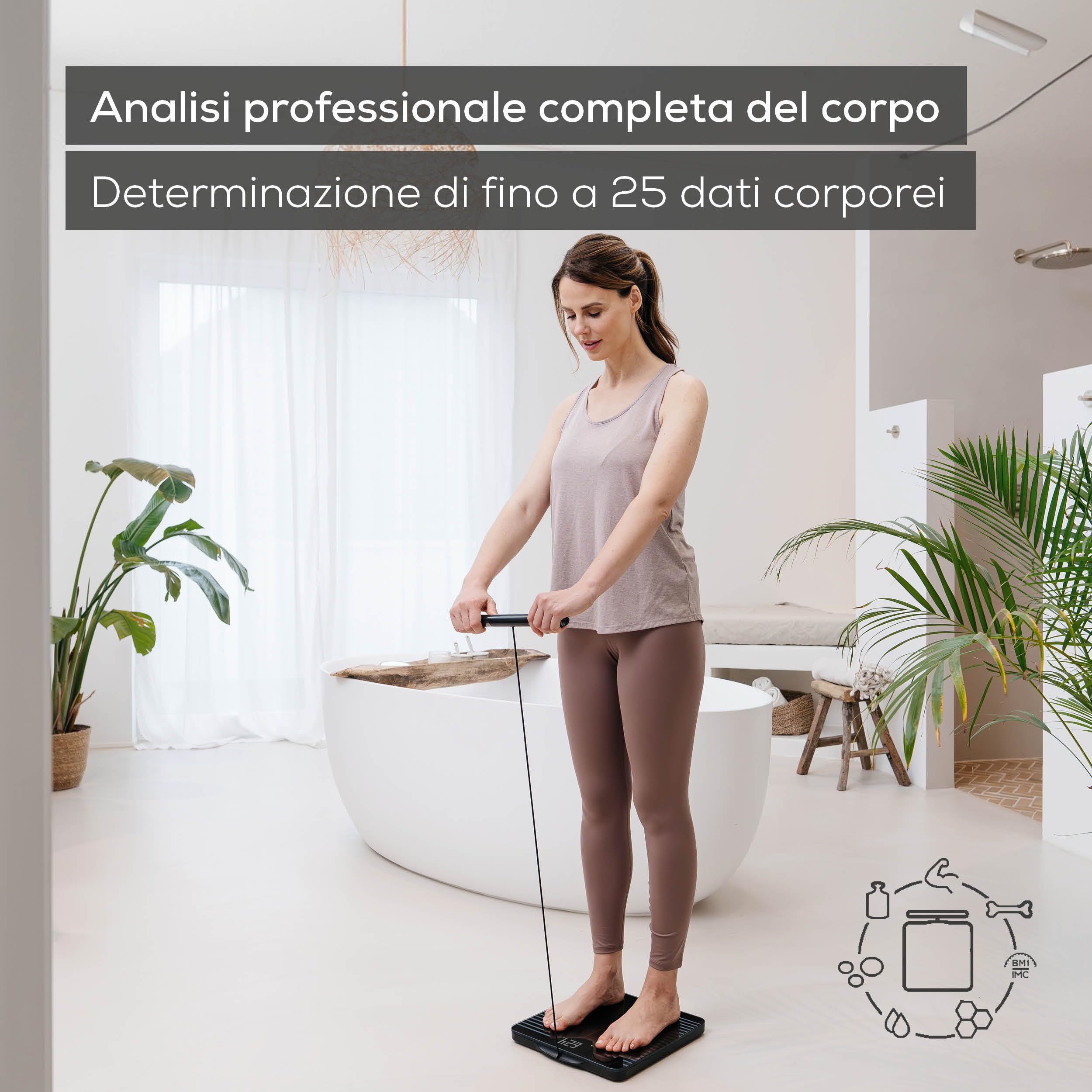Beurer BF 990 Bilancia BIA con Sensori Palmari, Misurazione Bioimpedenziometrica con 8 Elettrodi, 25 Valori Inclusi Grasso Corporeo, Massa Muscolare, App HealthManager Pro, WiFi/Bluetooth