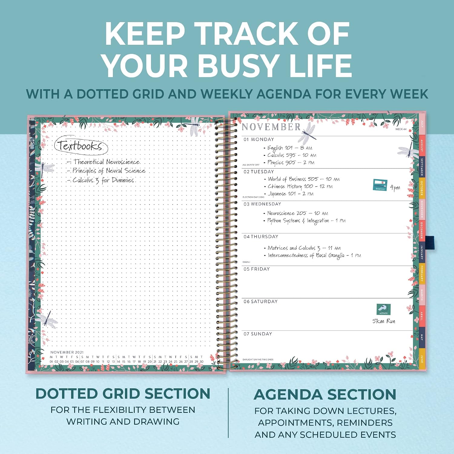 Boxclever Press Academic Planner 2021-2022 8.5 x 11 runs Jul’21 - Jun'22. Planners 2021-2022 for Women. 2021-2022 Planner Weekly and Monthly with Tabs, Note Pages, Goals & More (2021 2022 - Rose)