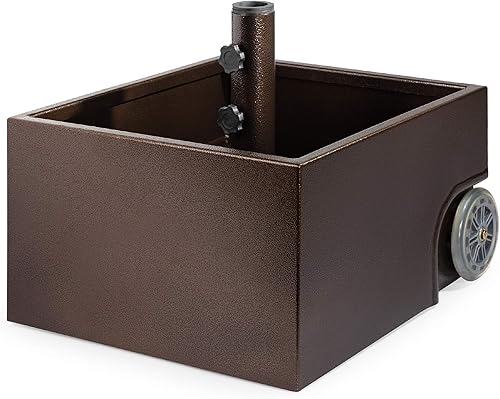 Best Choice Products Base portátil de acero para sombrilla de 150 libras de capacidad para exteriores, patio, jardín, mercado con maceta rellenable, disponible en Yaxa Peru