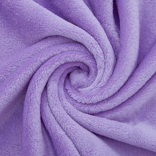 Miniatura 4 de Pro Goleem Manta de vellón para bebé con ribete satinado de 2 pulgadas, manta de felpa suave para niños y niñas para bebés, color morado, 30 x 40