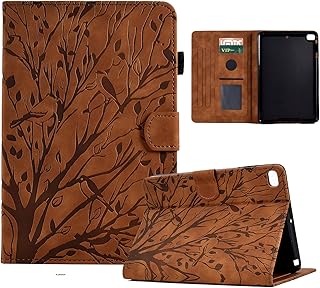 Longga Case for iPad 2017/2018/iPad Air/iPad Air 2, Premium PU Leather Flip Folio Stand Cover with [Multi-Angle Viewing] [Pen Holder] [Auto Wake/Sleep] for iPad 9.7"/iPad Air/iPad Air 2 Case–Brown