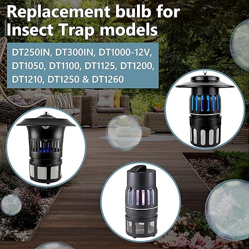 Miniatura 7 de Bombillas UV de repuesto 41050 compatibles con DynaTrap DT1050 DT1100 DT1250, bombilla de repuesto de trampa de 12 acre, bombillas de lámpara