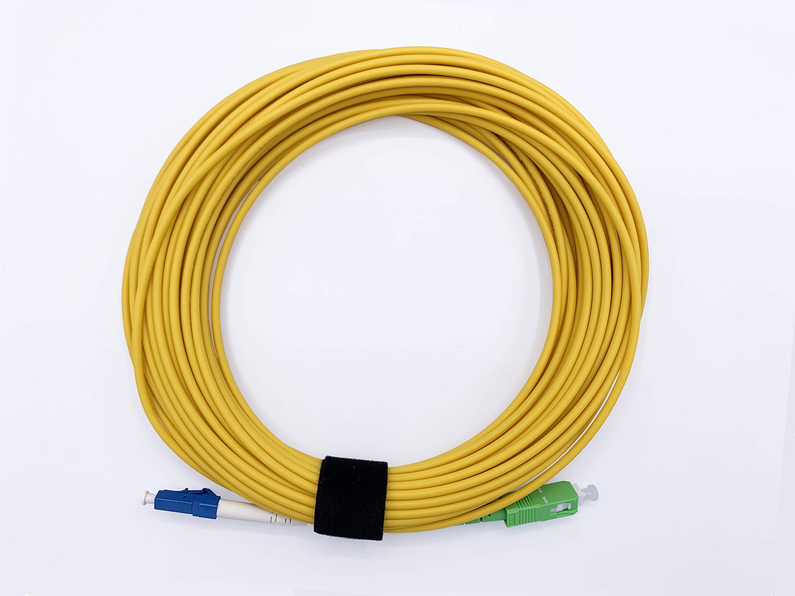 Elfcam Cavo Fibra Ottica SC/APC per LC/UPC Simplex Monomodale 9/125μm LSZH (1M)