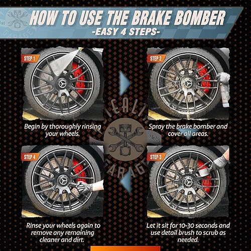 Miniatura 5 de Spray limpiador de ruedas de bombardero de frenos, limpiador de ruedas y removedor de insectos sin ácido, para camiones y automóviles, redescubre el