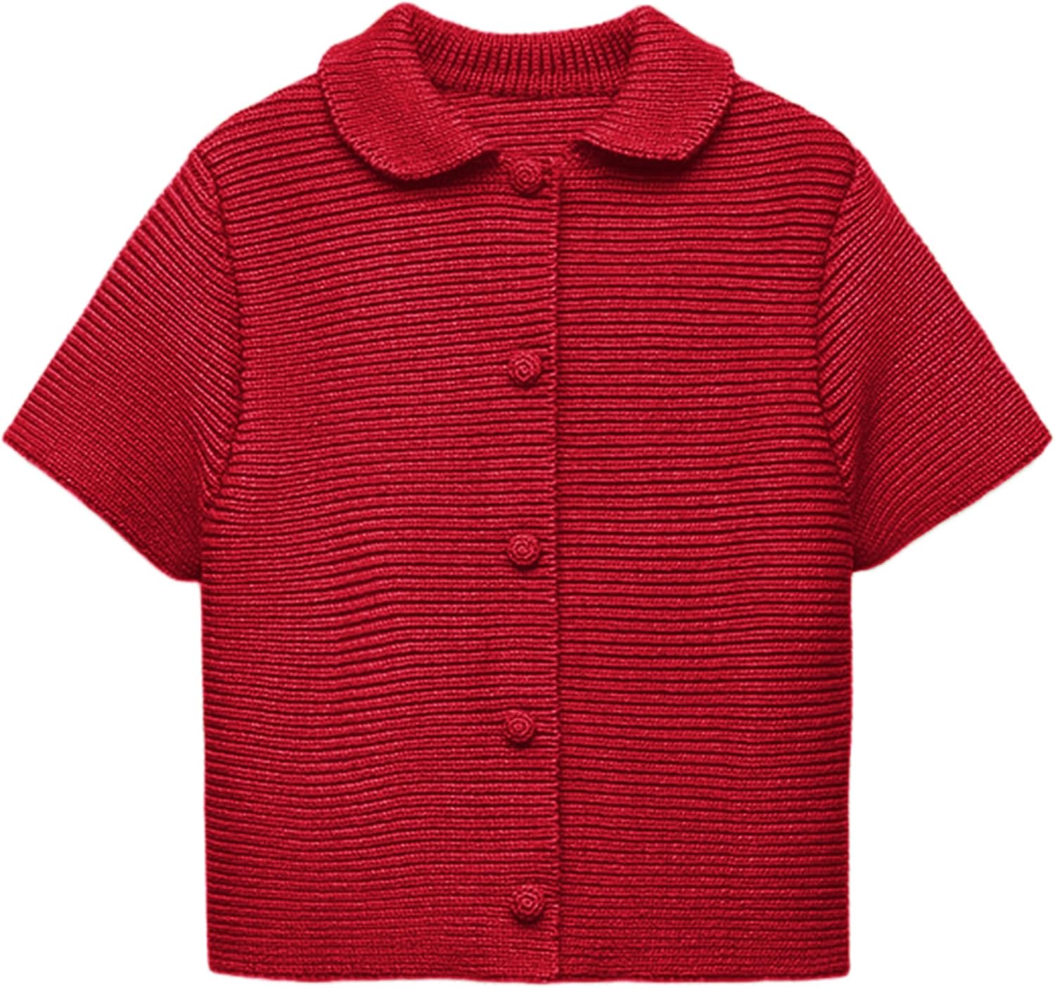 Tanming Womens Cardigan Sweaters Soft Chunky Knit Top Short Sleeve Button Loose Outerwear Sweater Tanming Womens Cardigan Sweaters Soft Chunky Knit Top Short Sleeve Button Loose Outerwear Sweater