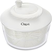 Ozeri Fresca Italian-Made Salad Spinner & Serving Bowl, BPA-Free 4.4 Qt - Quiet, Effortless Dry & Serve