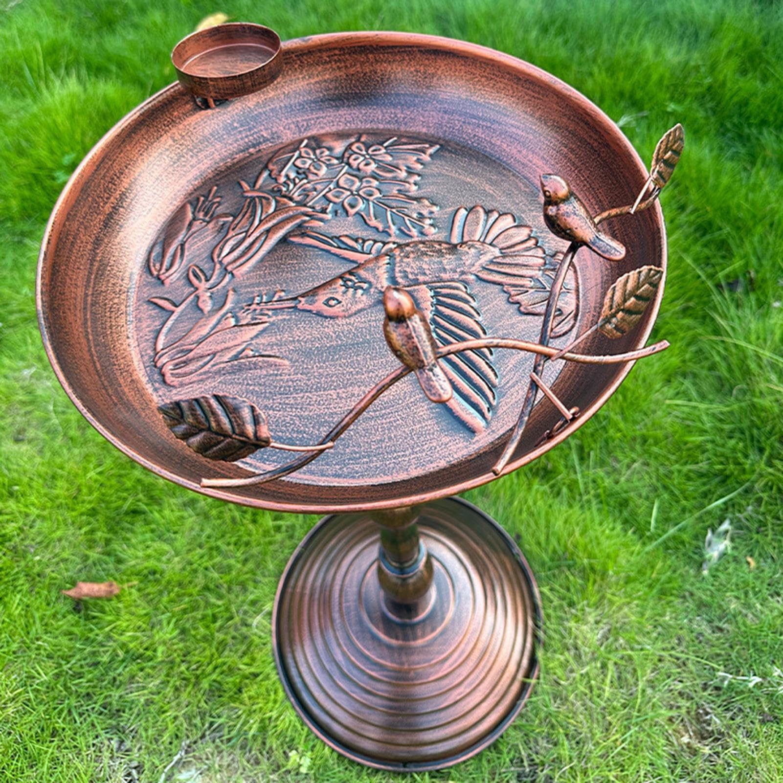 Vogeltränken Für Den Außenbereich Stehendes Outdoor-Vogelbad Mit | Antik-Optik Eisenstatue Mit Futterschale Für Garten Terrasse Innenhof Balkon
