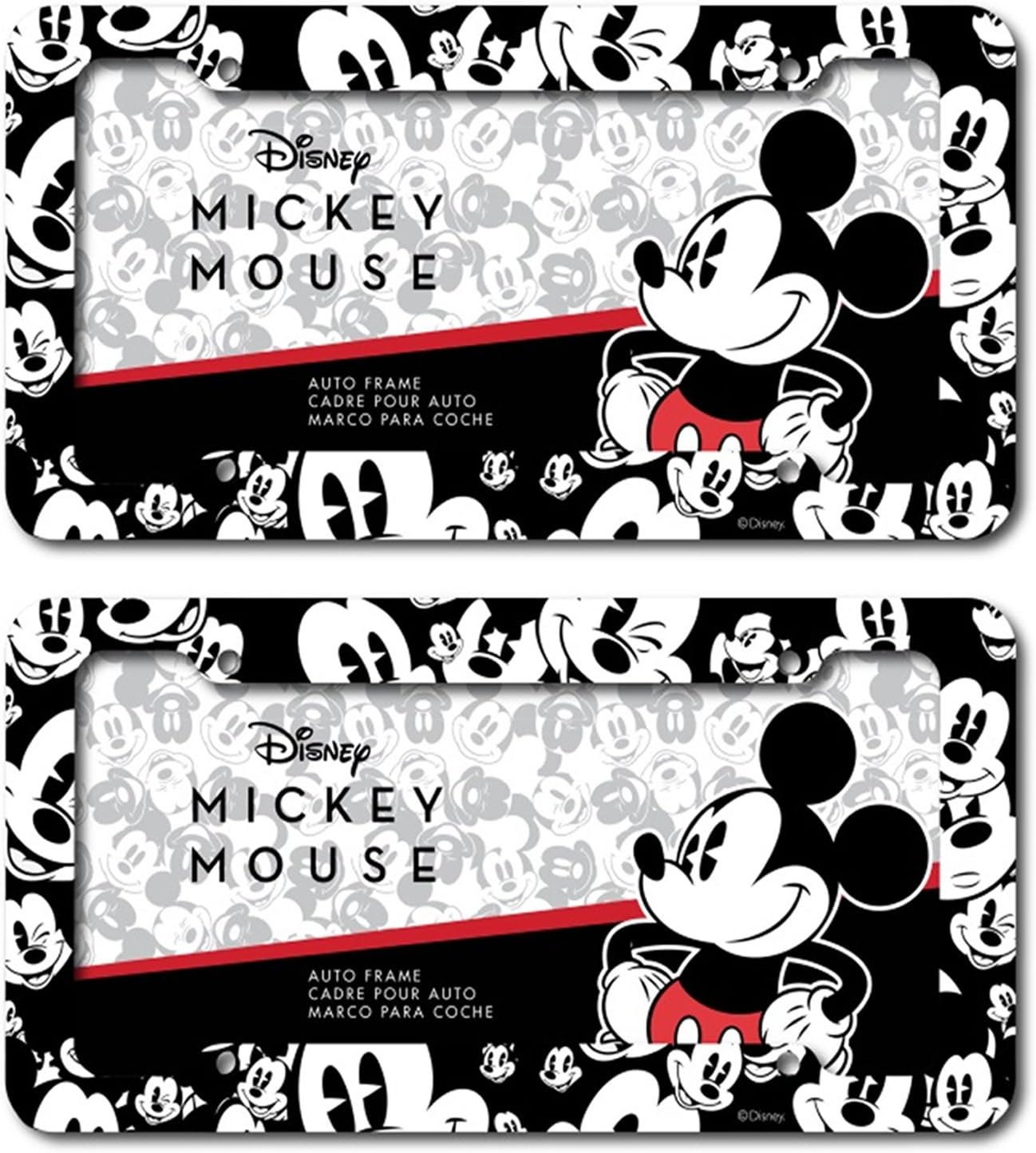 Chroma Head License Plate Frames: Plastic Car License Plate Covers & Frames, 2 Packs