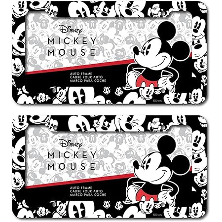 Chroma Graphics Disney Mickey Mouse Expressions Emotions Plastic License Plate Frame Universal (2)