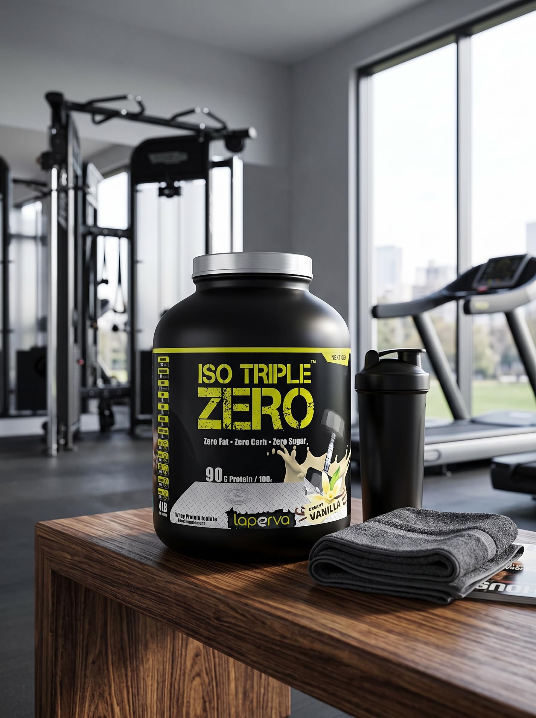 Laperva ISO Triple Zero Whey Protein Isolate – Over 27g Protein, Zero Carb, Zero Sugar, Zero Fat – BCAA-Rich, Fast Absorption, Soy-Free, Halal-Certified (4lb - 60 Servings) (Dreamy Vanilla)
