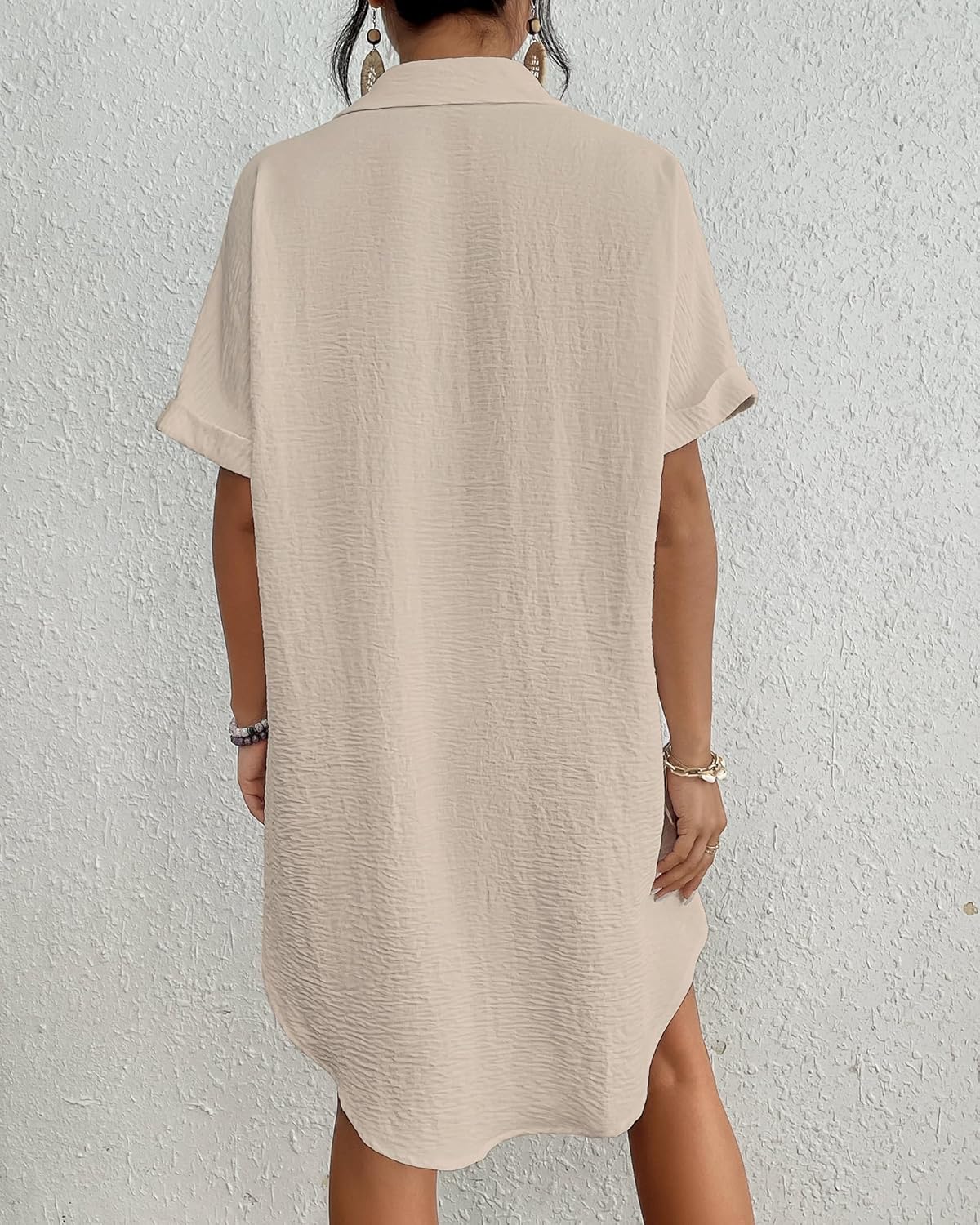 Bsubseach Women Swimsuit Coverup Shirt Dress Button Down Bathing Suit Cover Up Beach Vacation Outfits