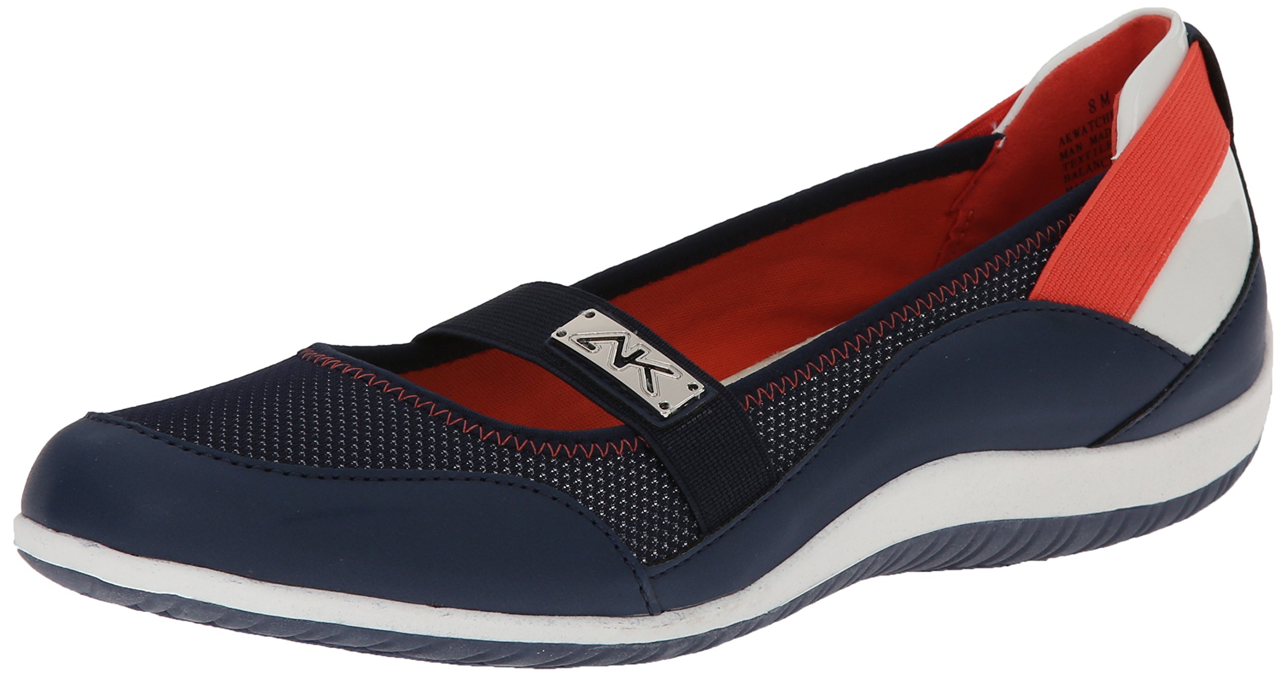 Anne Klein Sport Women's Watchful Fashion Sneaker, Black, 10 M US