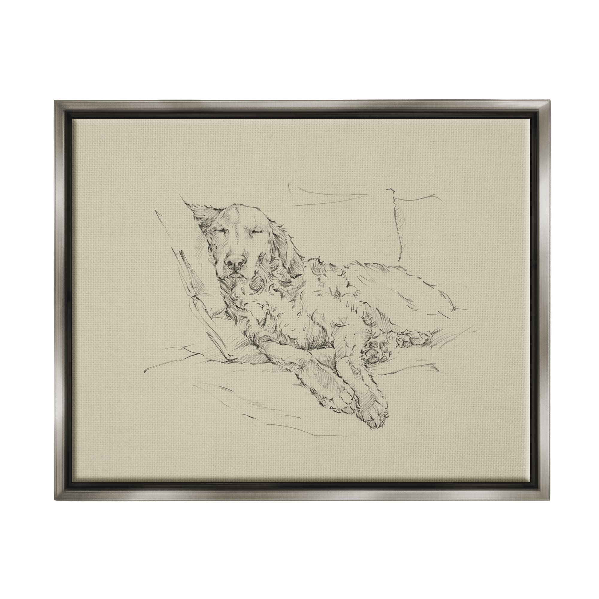 Stupell Industries Peaceful Resting Labrador Dog Pencil Sketch Drawing, Design by Ethan Harper