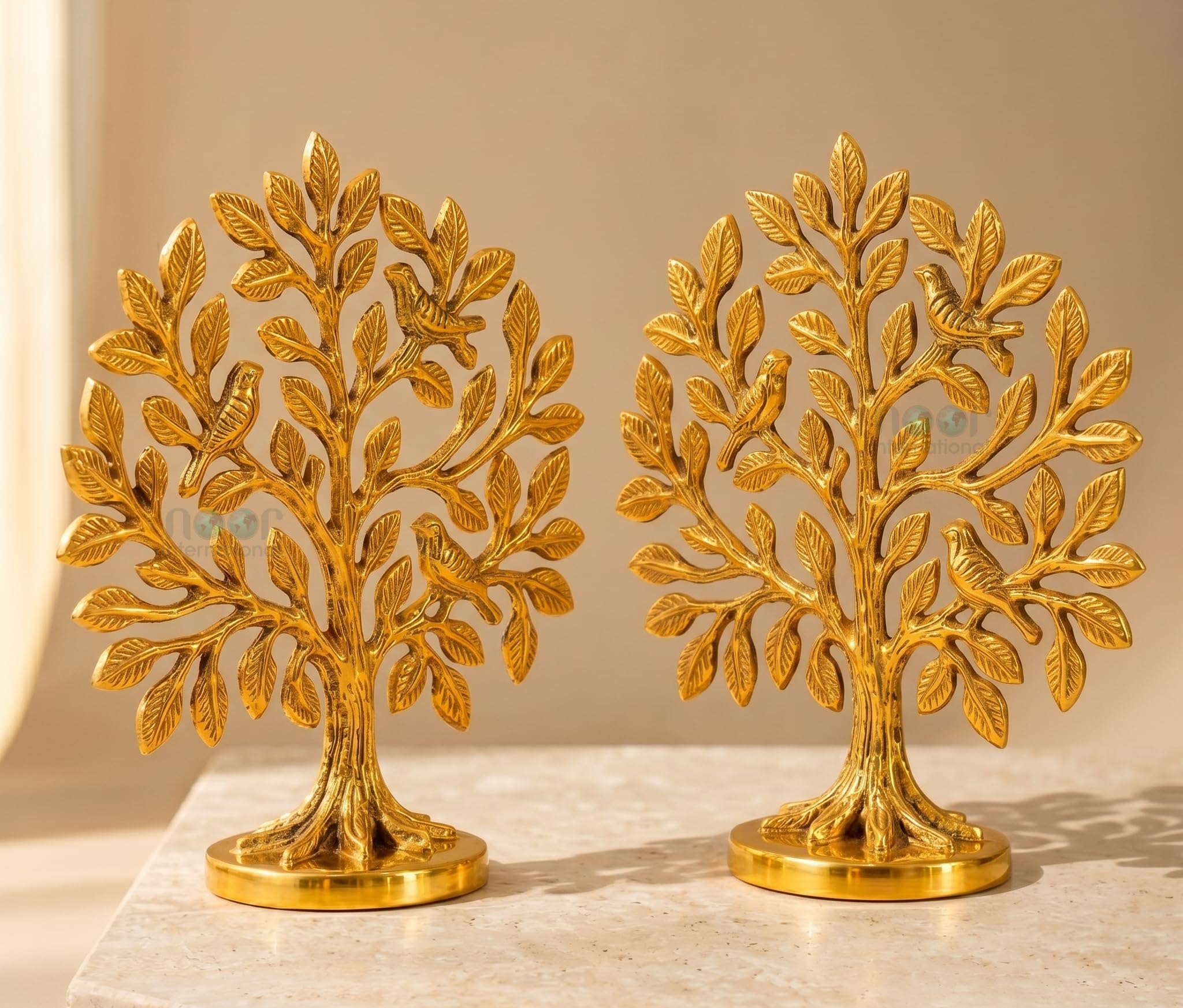 Silver Kalpvriksh Tree Sculpture - Tree of Life Decor -12