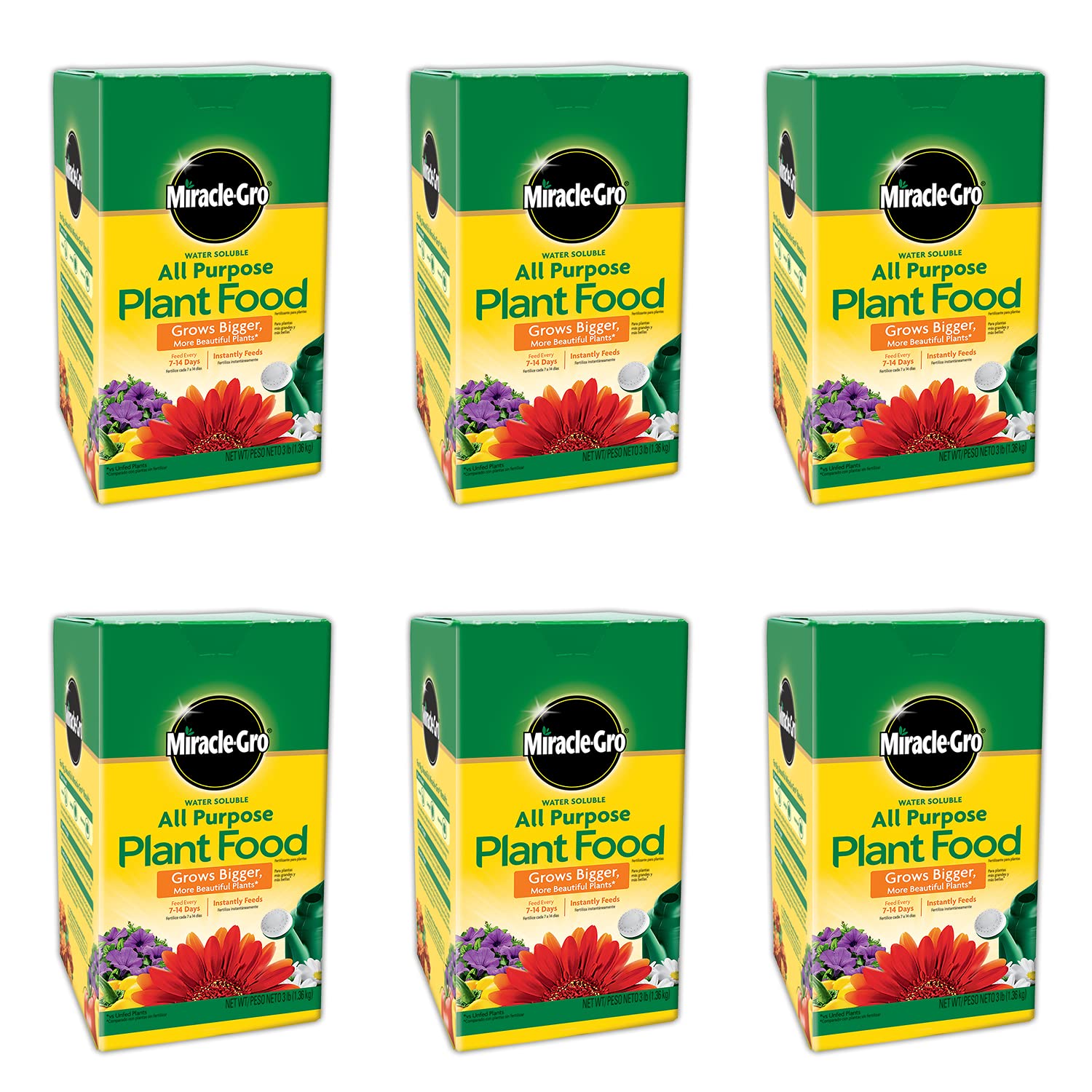 Miracle-Gro All Purpose Plant Food Plant Fertilizer (6 Pack), 3 lb