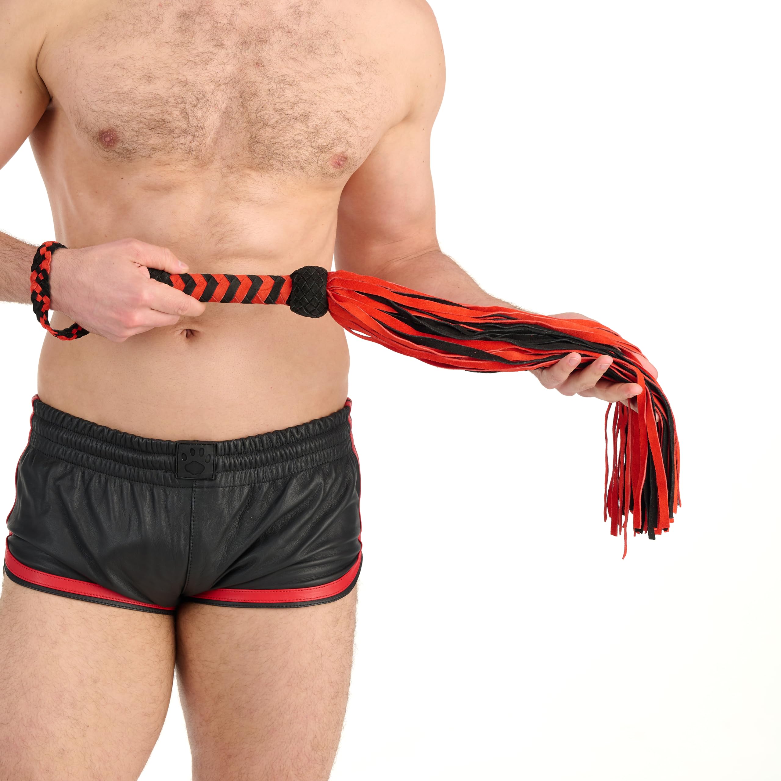 Prowler RED The 33" Black & Red Flogger - Diseño elegante para azotes sensuales y juegos de impacto