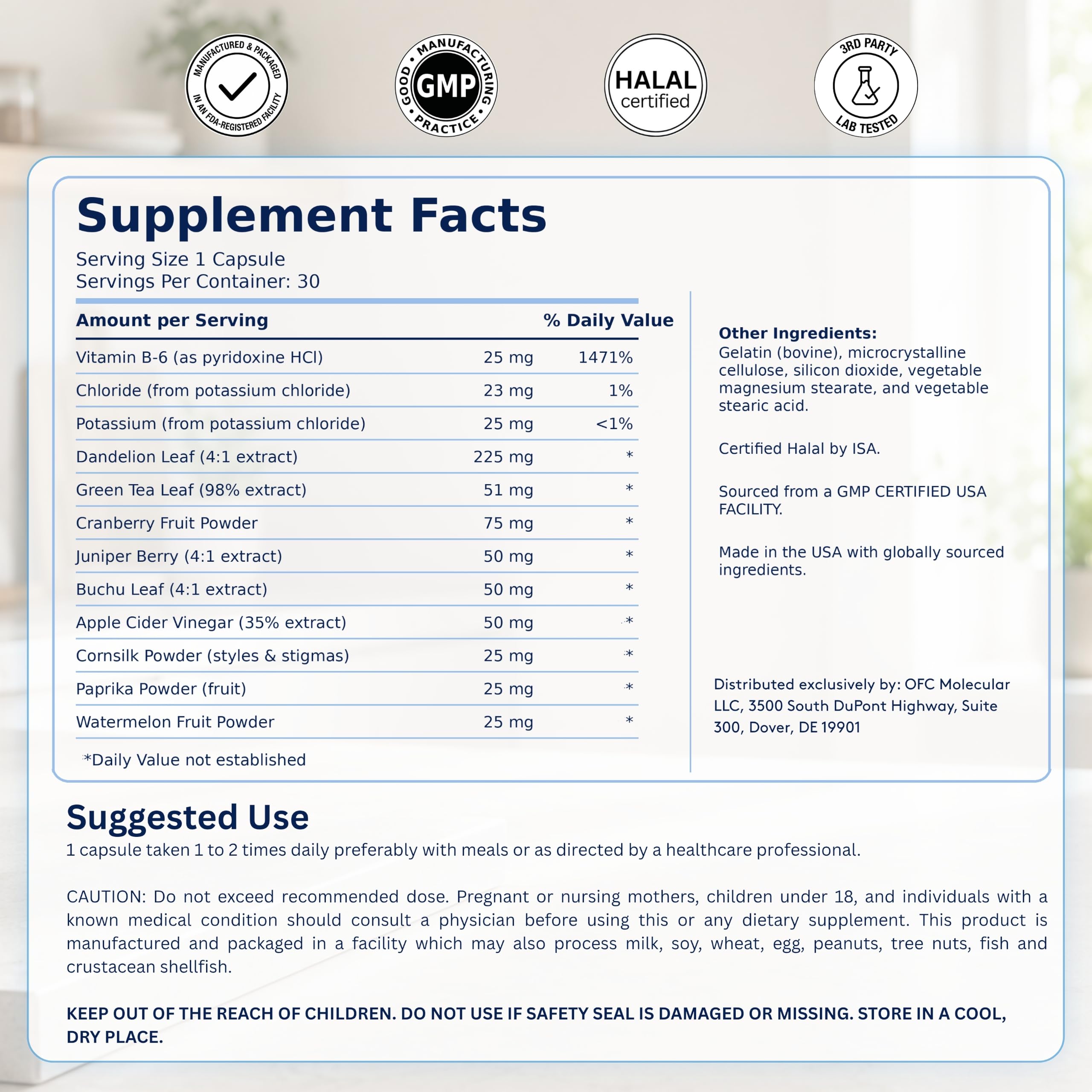 Youth & Tonic Water Weight Loss Pills for Women & Men, Fluid Retention — Amazon image 7