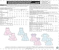 Vista 2 de McCall Pattern Company M6915 Vestidos para niños/niñas, talla CHJ, verde