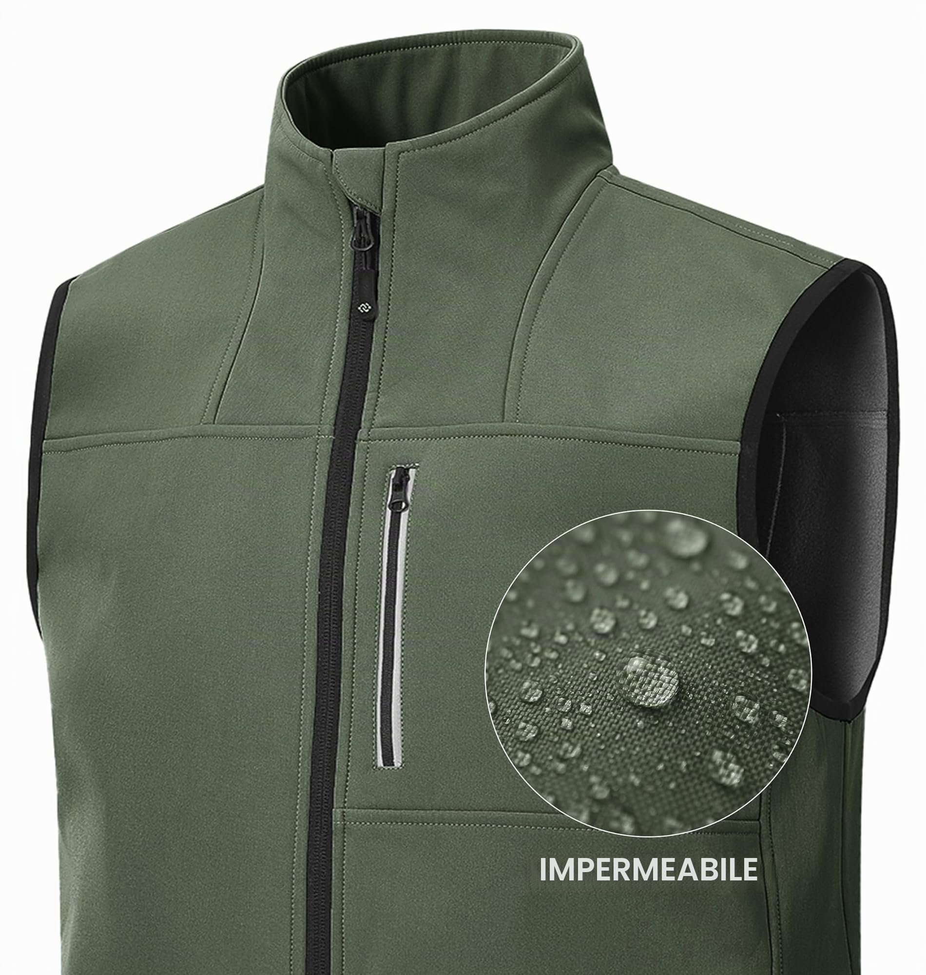 MoFiz Gilet da Uomo Giubbotto Senza Maniche Leggero Gilet da Lavoro con Zip