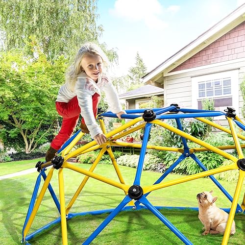 Miniatura 2 de GIKPAL Cúpula de escalada, escalada de cúpula geométrica mejorada de 6 pies con agarre de escalada para niños, equipo de juego para interiores y