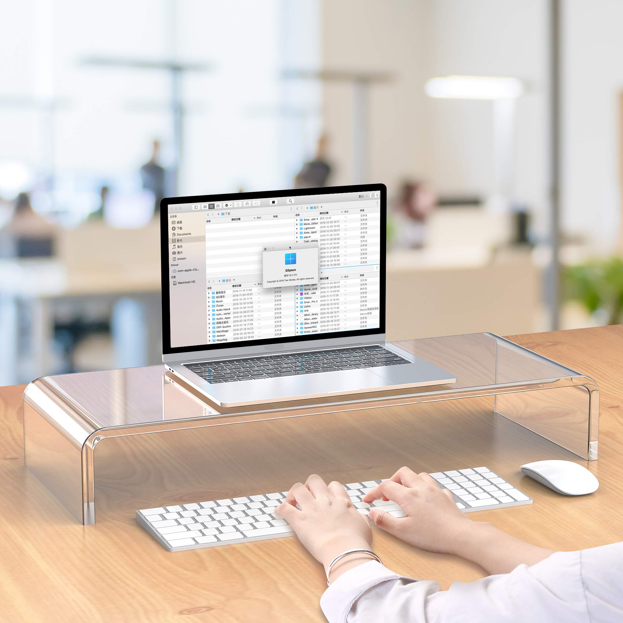 Acrylic Computer Monitor Stand Riser Acrylic Monitor Stand Riser Clear