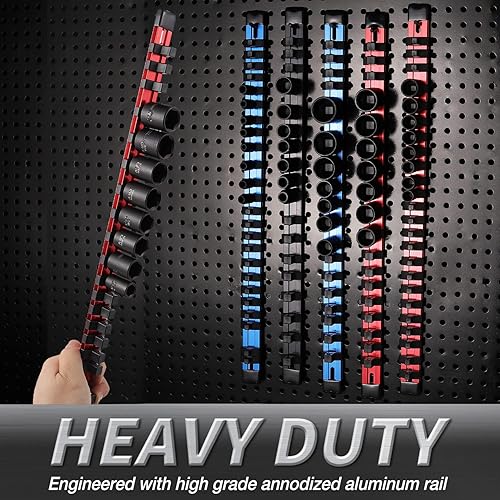 Miniatura 3 de ALOANES Organizador de enchufes de aleación de aluminio de 38 pulgadas, 3 unidades, bastidores de enchufes resistentes, kit de soporte de enchufe de