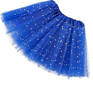 Molain Tutu 3 Layers Top Tulle Skirt Ballet Glitter Sequins Gauze Costume Christmas Parties Ballerina Dance Half Skorts Vintage Prom Dress-up