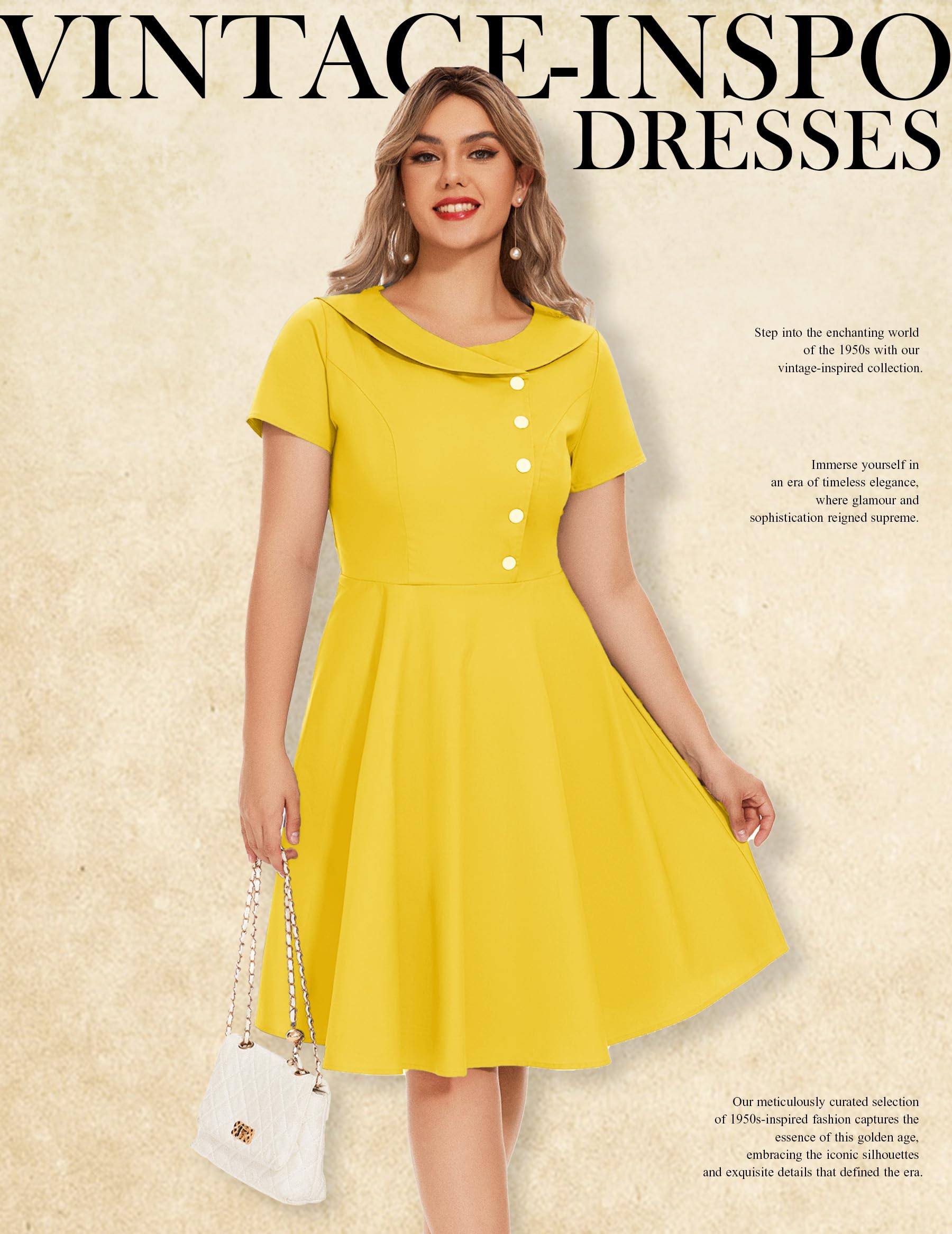 Wedtrend Robe de cocktail pour femme, robe rockabilly, robe de soirée courte vintage, style années 50