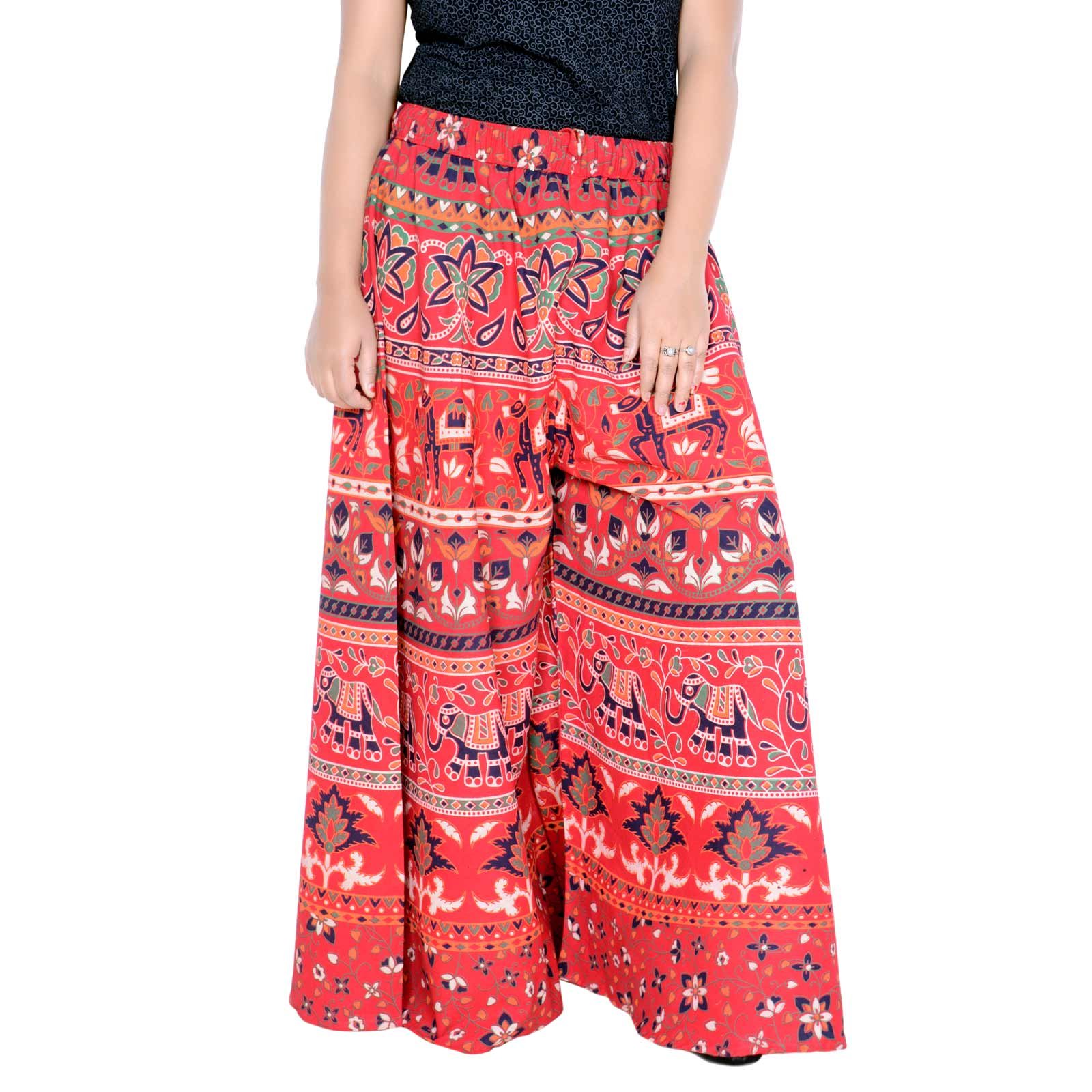 rajvila Women's Cotton Regular Fit 36 inch Length Printed Palazzo for Women(P36NT_0006)-picture-16