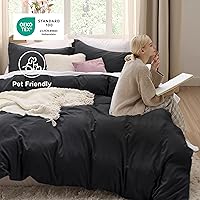 Vista 84 de Bedsure - Juego de ropa de cama de 3 piezas, prelavado, extrasuave, con 1 funda de edredón de 104 x 90 pulgadas con cremallera y 2 fundas