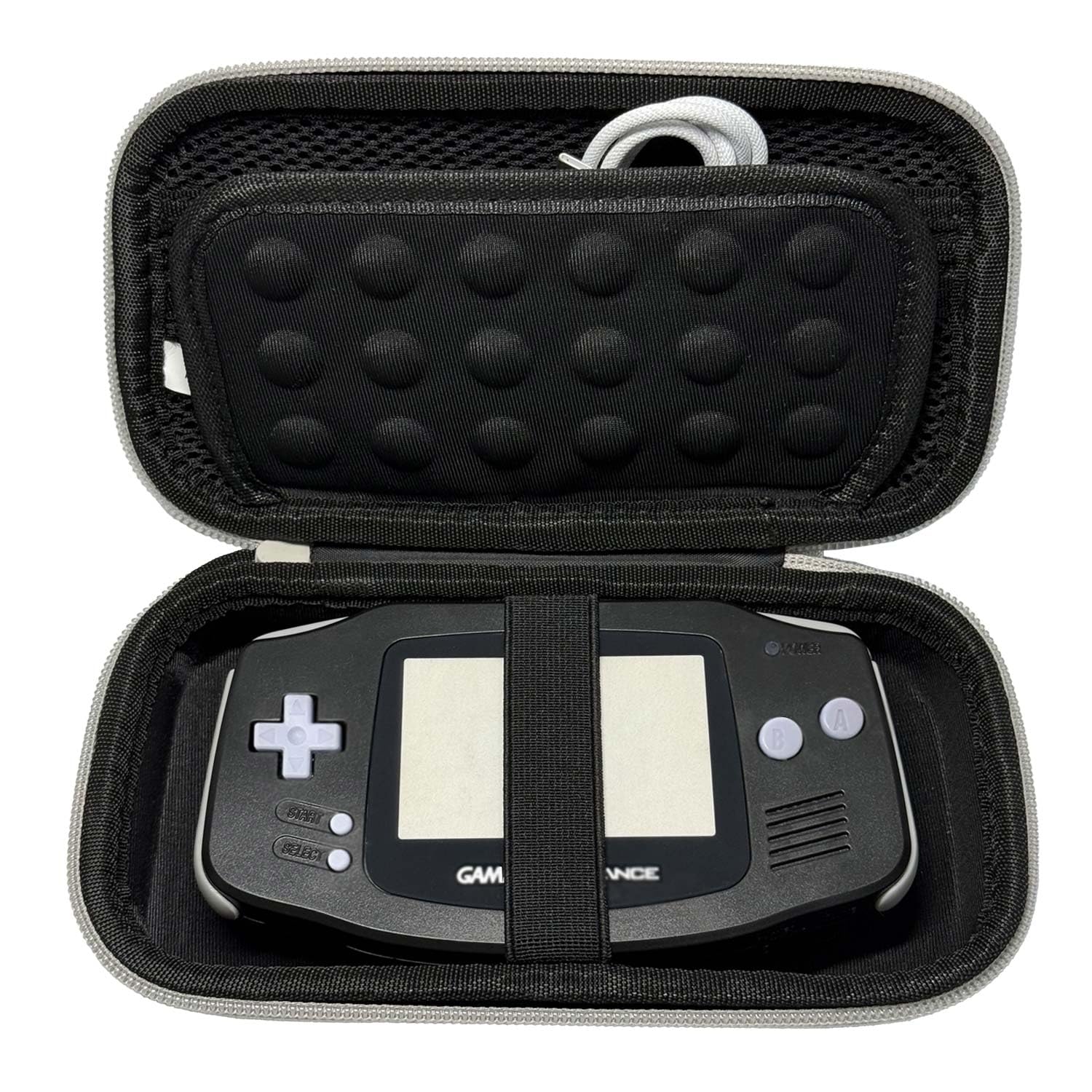 TRIPHKAR Rígida Funda para Game Boy Color GBC GBA GBP , RG35XX Plus Console, Power Bank, Discos Duros Externos, Cable y Accesorios (Gris)