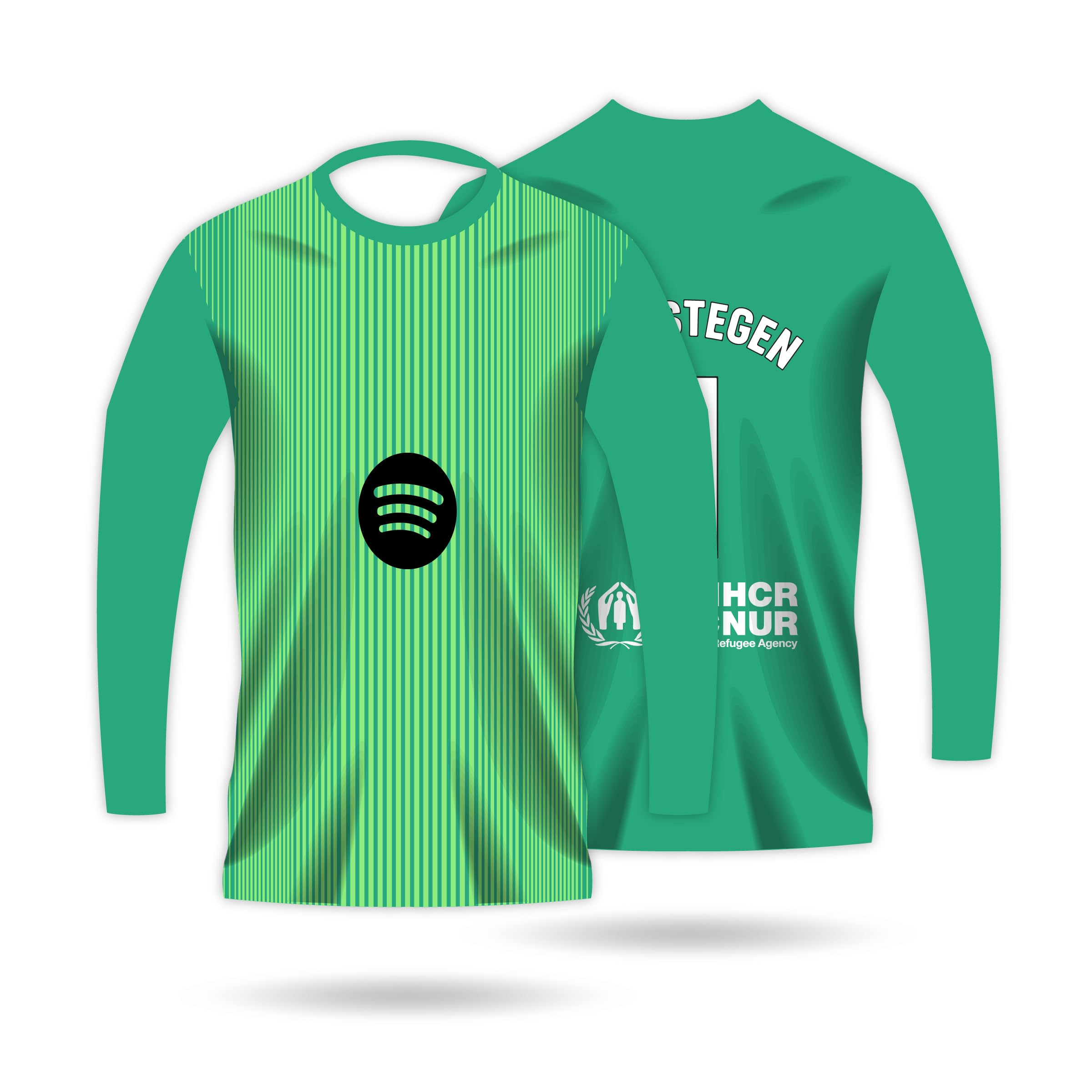 Ander TER Stegen Jersey 1 Number Goalkeeper Football Jerseys for Men's Full Sleeve-image-15