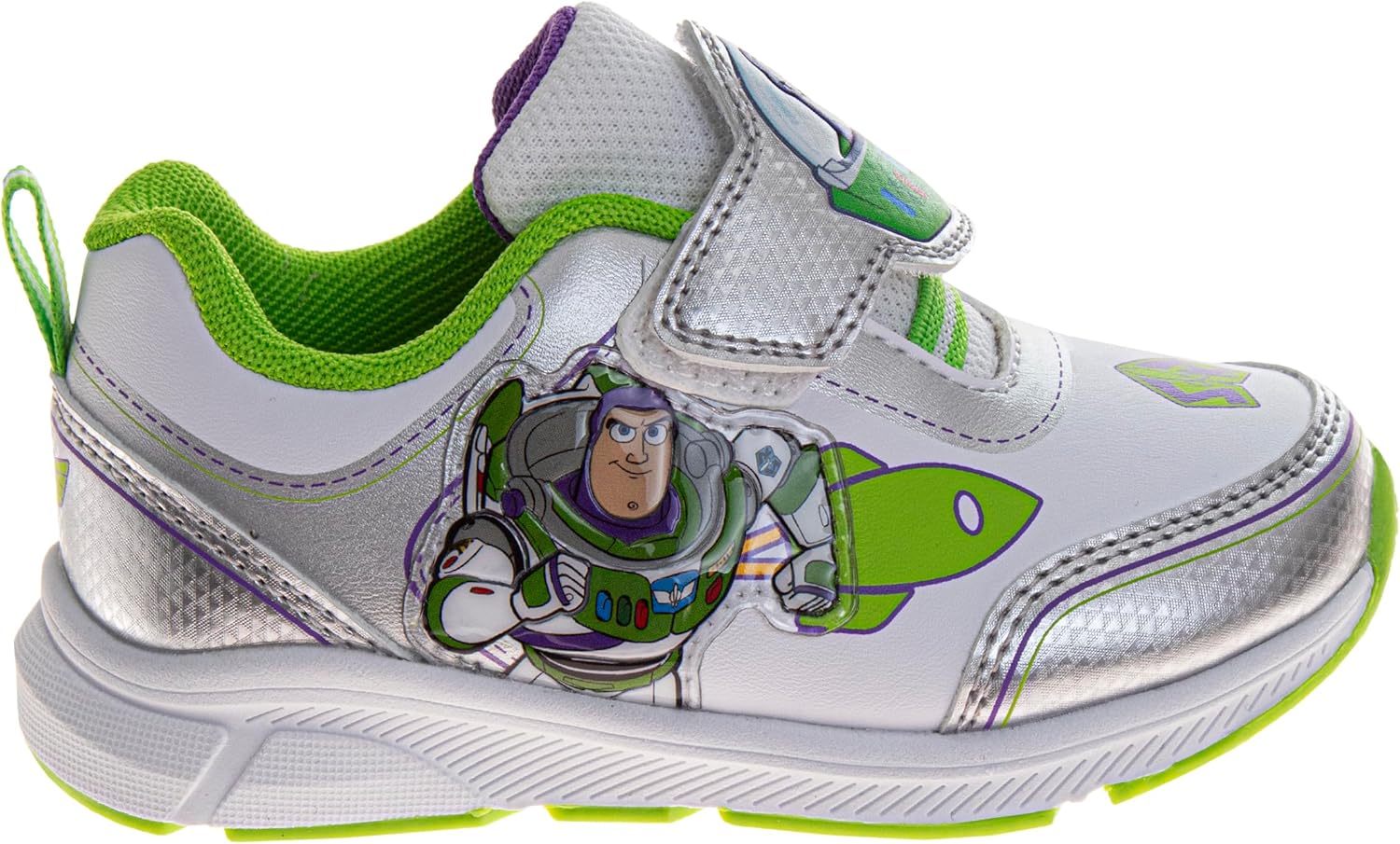 Disney Pixar Toy Story LED Light up Shoes for Kids Boys Buzz Lightyear Sheriff Woody Size Toddler/Little Kid