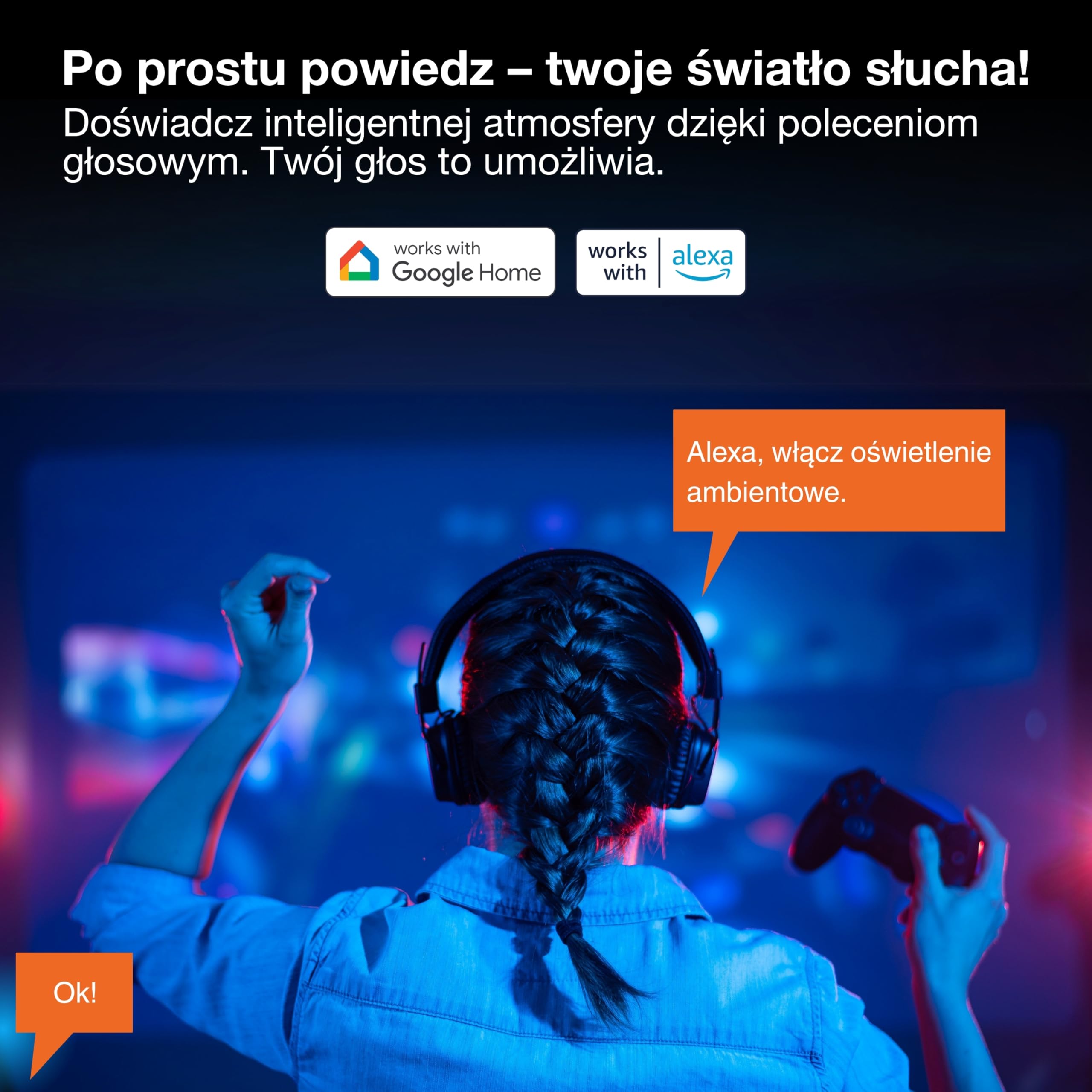 OSRAM SMART WIFI COB dekoracyjne kolorowe COB STRIPS z MAGIC RGB, WiFi i jednorodnym efektem świetlnym, ściemnialne, silikonowe, 5 m, niewymienne żarówki