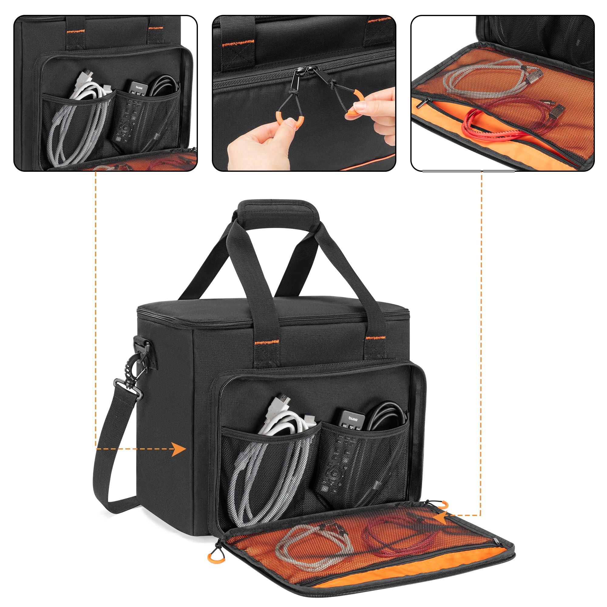 PGmoon Custodia per Microfono Wireless a 9 Slot, Borsa per Microfono da Viaggio Custodia per Microfono per Sistema Microfonico Portatile per Canto, Karaoke, Feste (Design Brevettato)