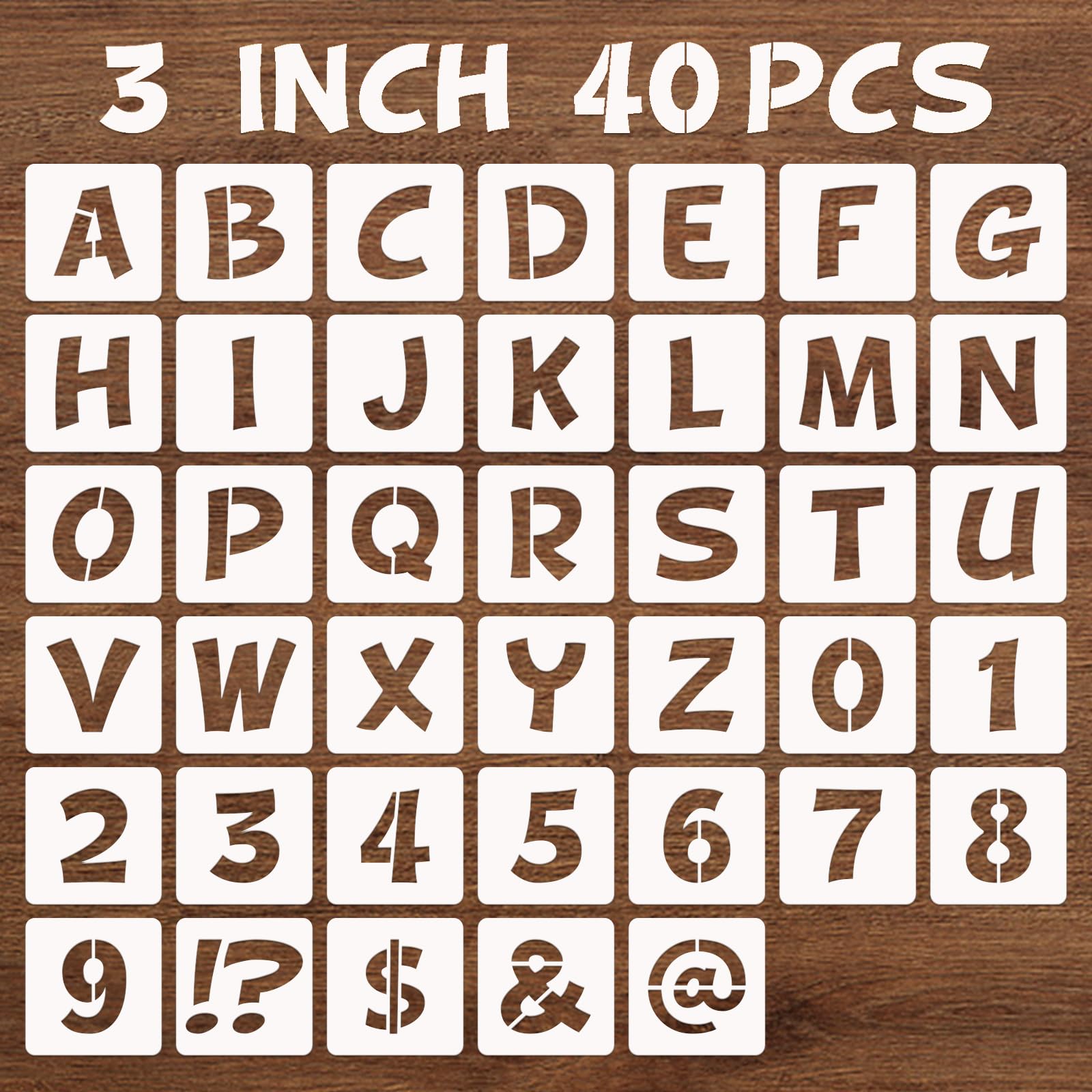 6 Inch Alphabet Letter Stencils For Painting - 70 Pack Letter And Number Stencil Templates With Signs For Painting On Wood Reusable Numbers And Letters Stencils For Chalkboard Wood Signs And Wall Art