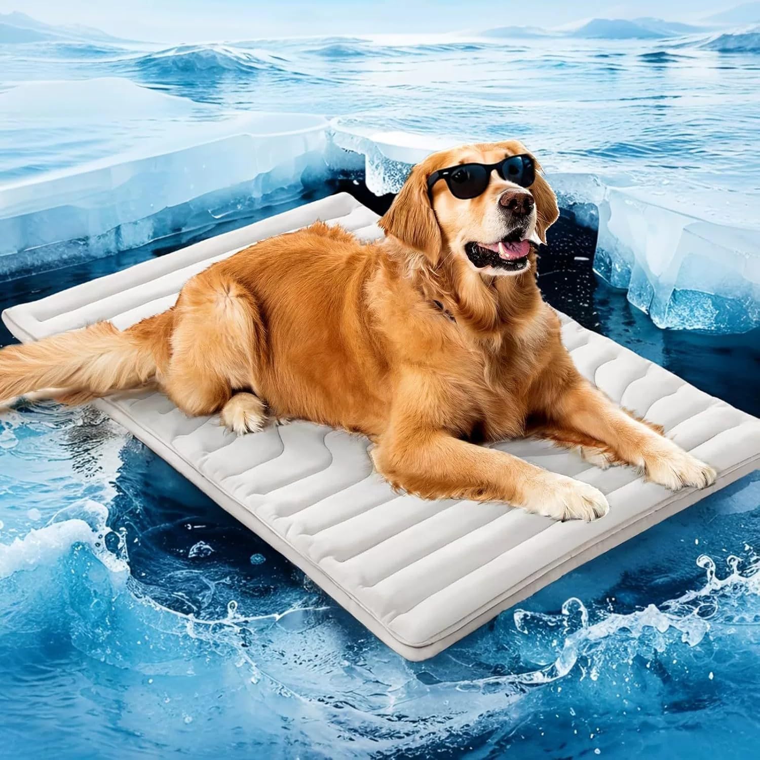 Tappetino refrigerante per cani, portatile, antiscivolo, lavabile, per l'estate, coperta fresca per cani e gatti, ideale per la stagione calda, 91,4 x 58,4 cm