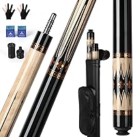 Vista 9 de AKLOT Tacos de billar de 58 pulgadas, palos de billar de madera de arce canadiense para jugadores profesionales de billar de 18, 19, 20, 21 onzas