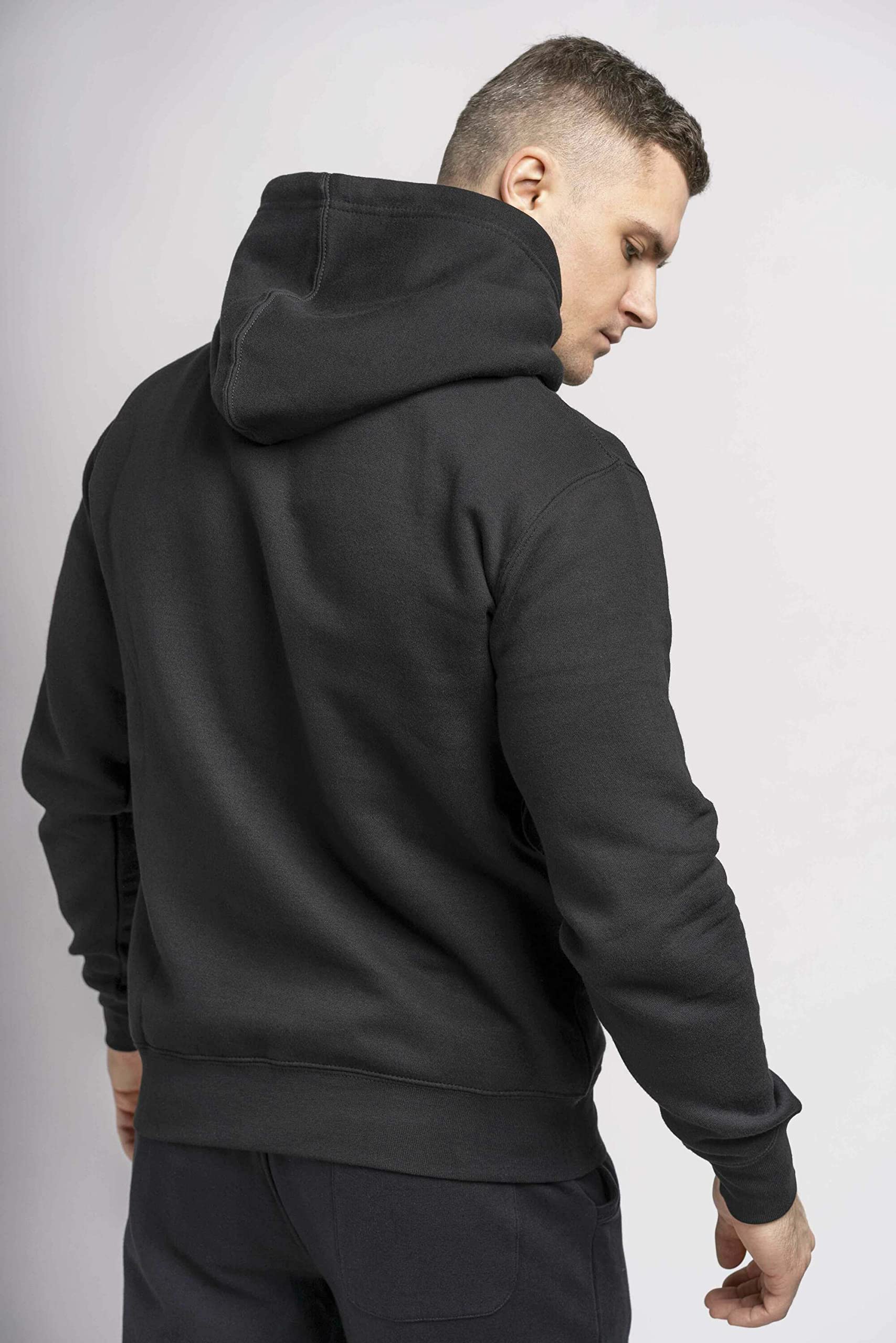 Lonsdale London Linford Hombre Sudadera con Capucha Negro 80% algodón, 20% poliéster Regular